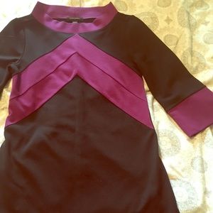 Black and Purple Stretch Dress Banana Republic XS